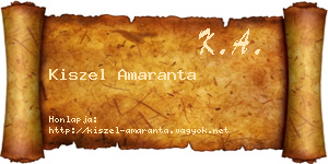 Kiszel Amaranta névjegykártya